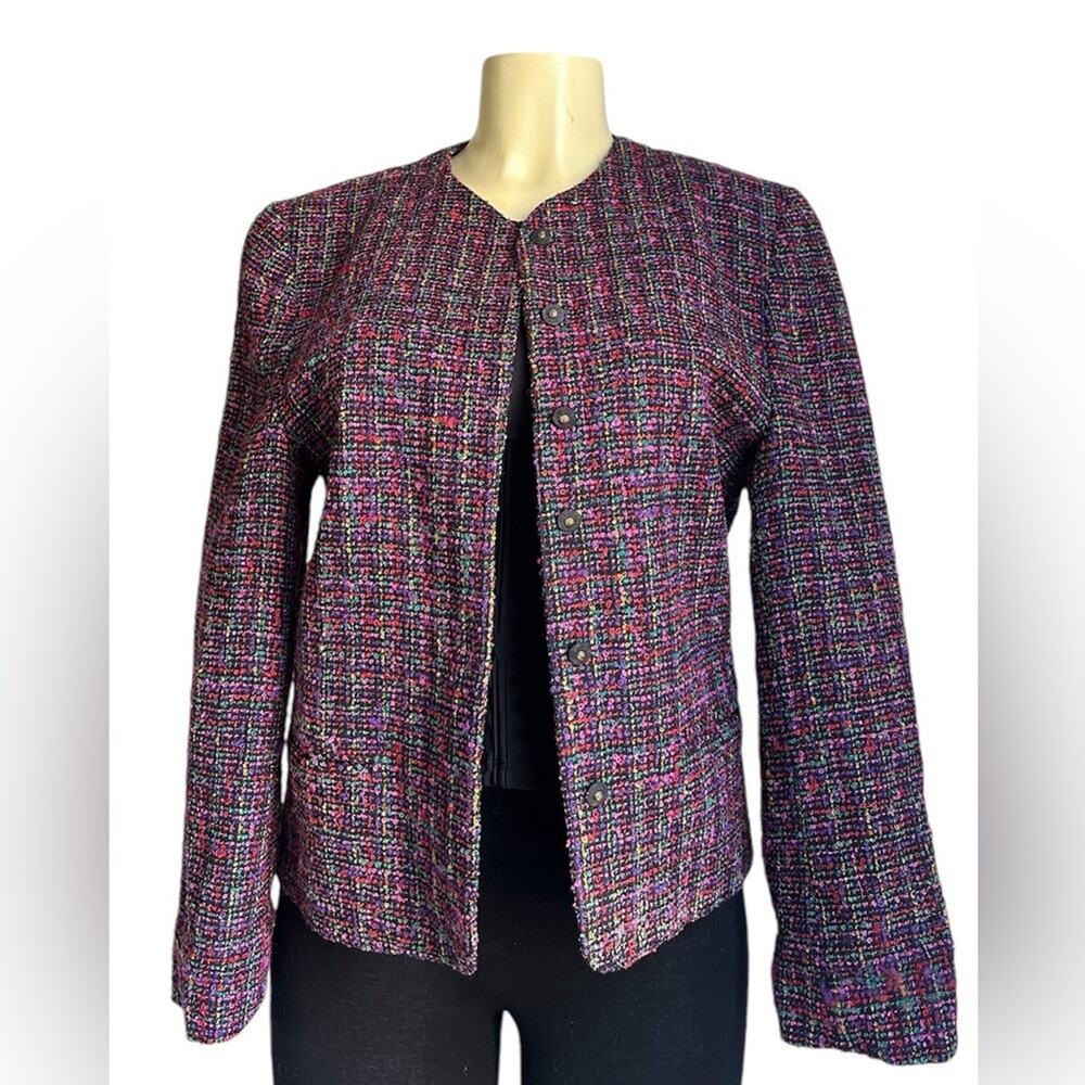 Vintage Orvis Tweed Blazer Women’s Size M Open Front Boho Retro Jacket